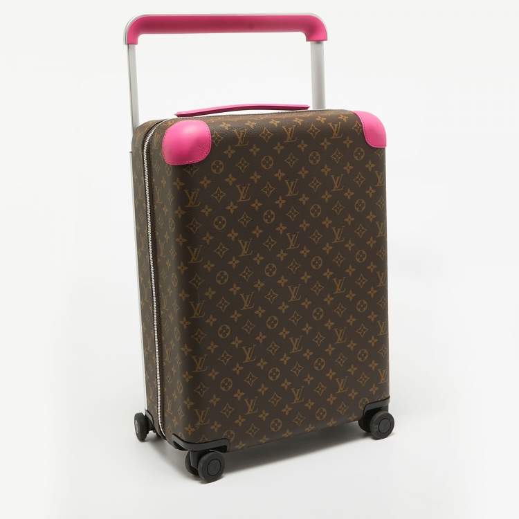 Pre Owned Louis Vuitton Fuchsia Monogram Canvas Horizon 55 Suitcase