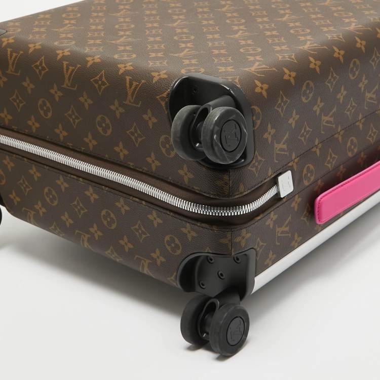 Pre Owned Louis Vuitton Fuchsia Monogram Canvas Horizon 55 Suitcase