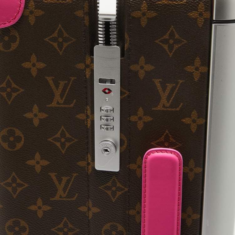 Pre Owned Louis Vuitton Fuchsia Monogram Canvas Horizon 55 Suitcase
