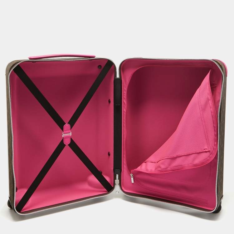 Pre Owned Louis Vuitton Fuchsia Monogram Canvas Horizon 55 Suitcase