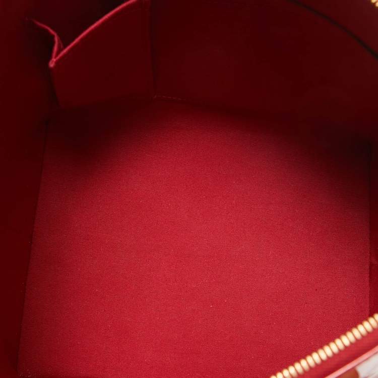Pre Owned Louis Vuitton Pomme D’amour Monogram Vernis Bellevue PM Bag