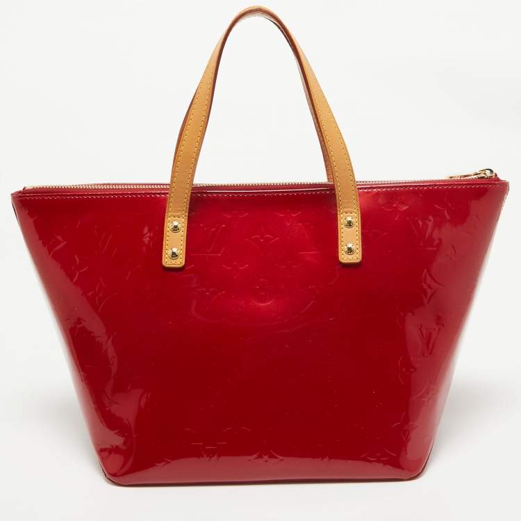 Pre Owned Louis Vuitton Pomme D’amour Monogram Vernis Bellevue PM Bag