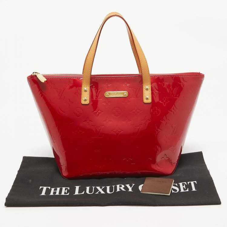 Pre Owned Louis Vuitton Pomme D’amour Monogram Vernis Bellevue PM Bag