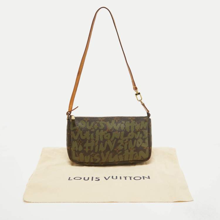 Pre Owned Louis Vuitton Khaki Stephen Sprouse Graffiti Monogram Canvas Pochette Accessoires