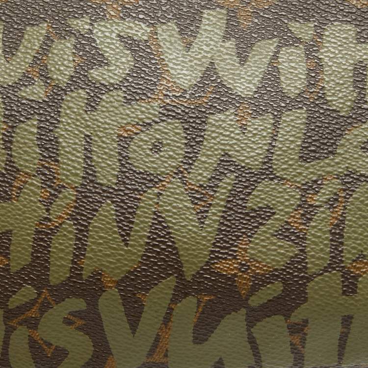 Pre Owned Louis Vuitton Khaki Stephen Sprouse Graffiti Monogram Canvas Pochette Accessoires