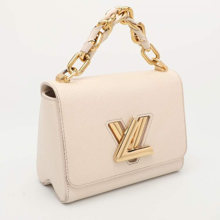 Pre Owned Louis Vuitton Light Beige Epi Leather Twist Braided Handle PM Bag