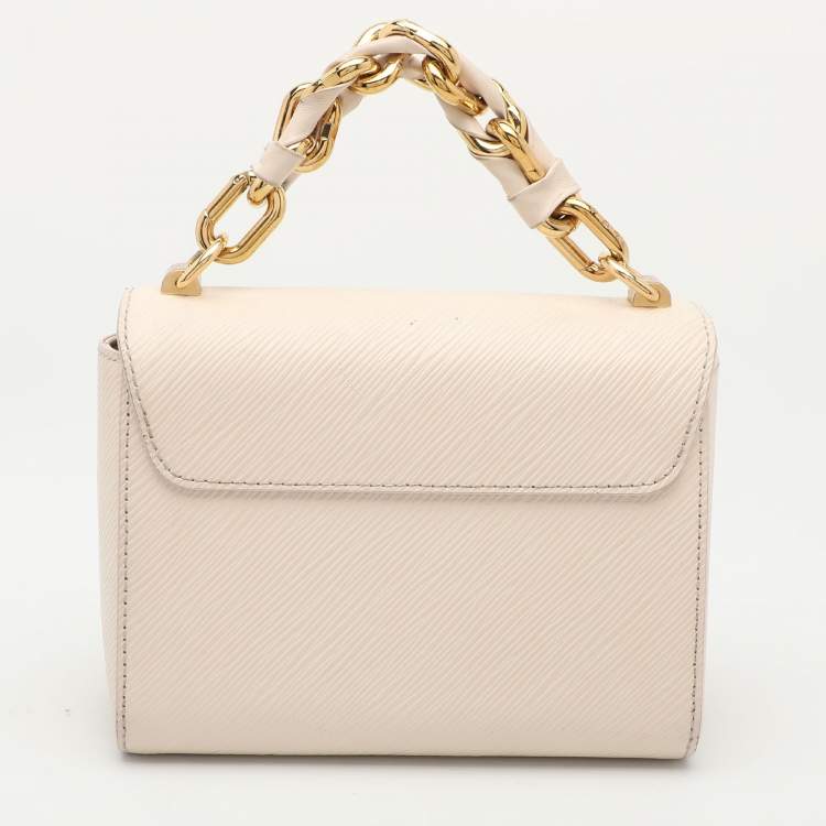 Pre Owned Louis Vuitton Light Beige Epi Leather Twist Braided Handle PM Bag