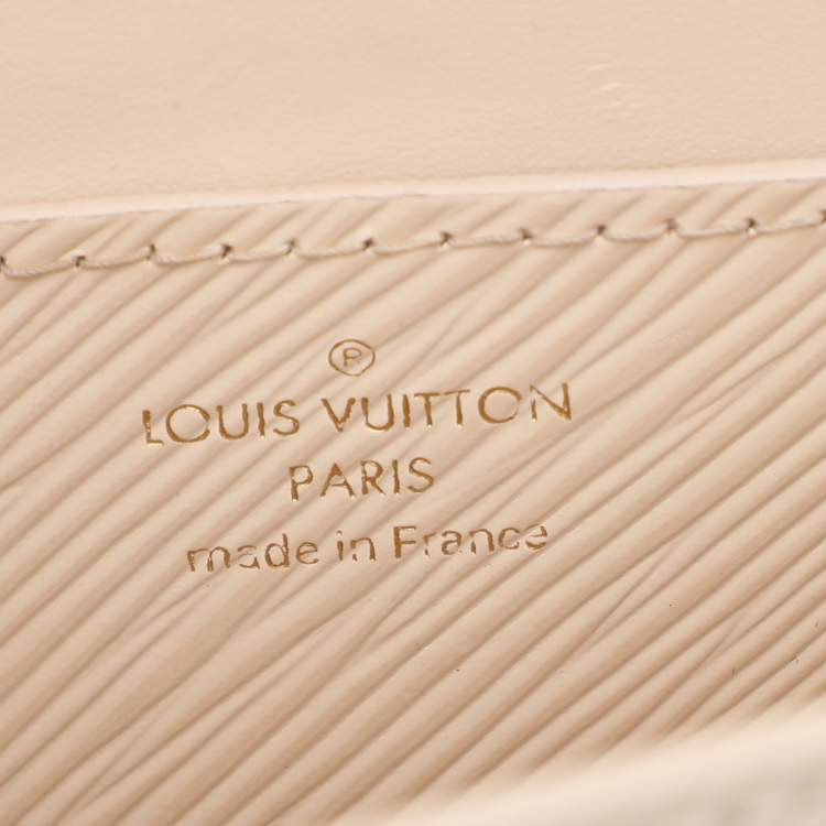 Pre Owned Louis Vuitton Light Beige Epi Leather Twist Braided Handle PM Bag