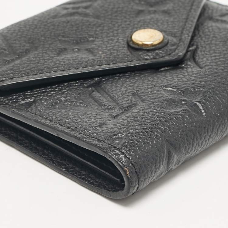 Pre Owned Louis Vuitton Black Monogram Empreinte Leather Victorine Wallet