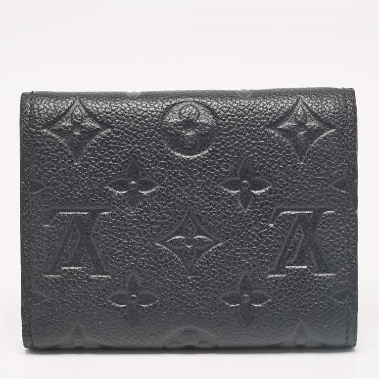 Pre Owned Louis Vuitton Black Monogram Empreinte Leather Victorine Wallet