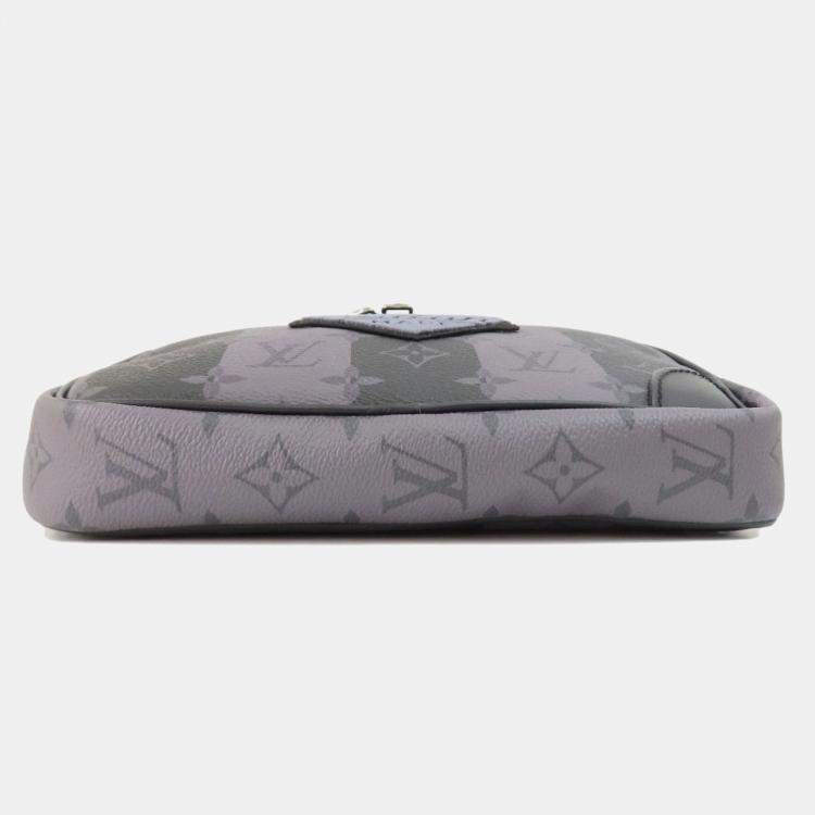 Pre Owned Louis Vuitton Black Monogram Eclipse Canvas Nigo Stripes Modular Sling Bag