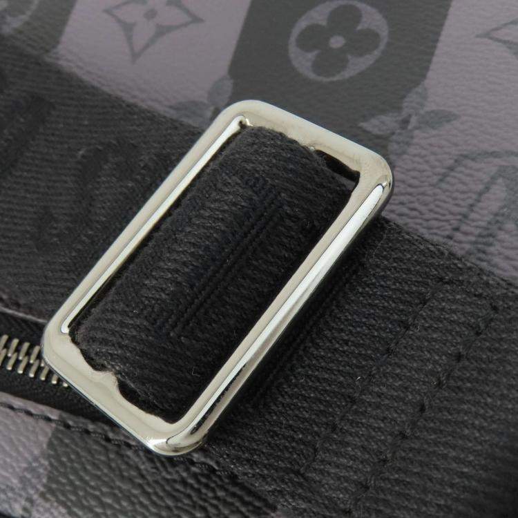 Pre Owned Louis Vuitton Black Monogram Eclipse Canvas Nigo Stripes Modular Sling Bag