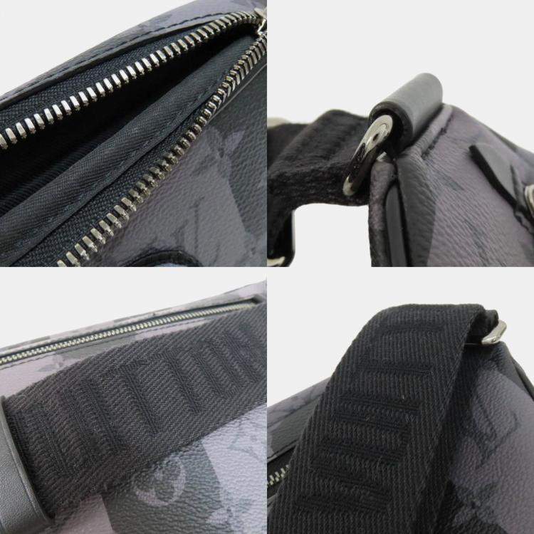 Pre Owned Louis Vuitton Black Monogram Eclipse Canvas Nigo Stripes Modular Sling Bag