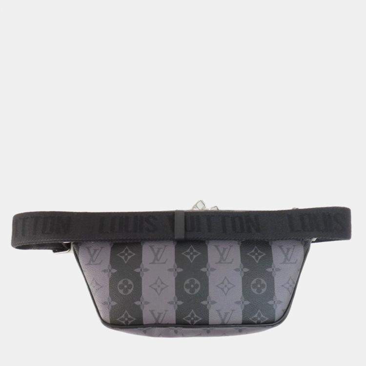 Pre Owned Louis Vuitton Black Monogram Eclipse Canvas Nigo Stripes Modular Sling Bag