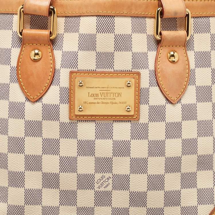 Pre Owned Louis Vuitton Damier Azur Canvas Hampstead PM Bag