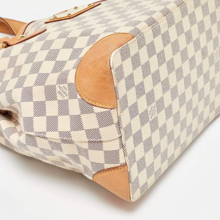 Pre Owned Louis Vuitton Damier Azur Canvas Hampstead PM Bag