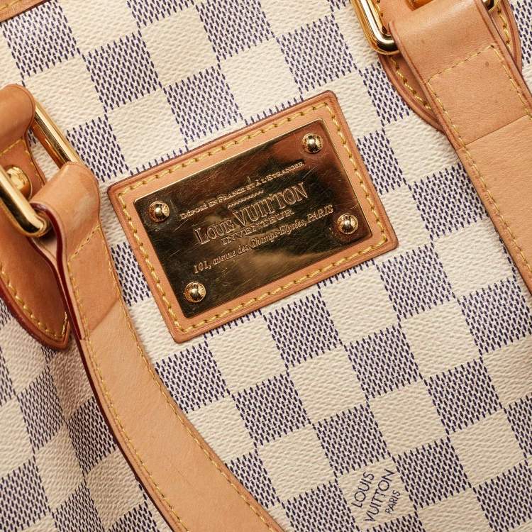 Pre Owned Louis Vuitton Damier Azur Canvas Hampstead PM Bag