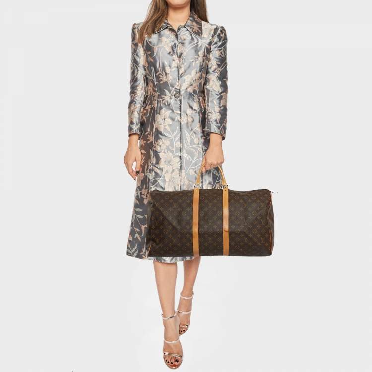 Pre Owned Louis Vuitton Monogram Canvas Keepall 55 Bag