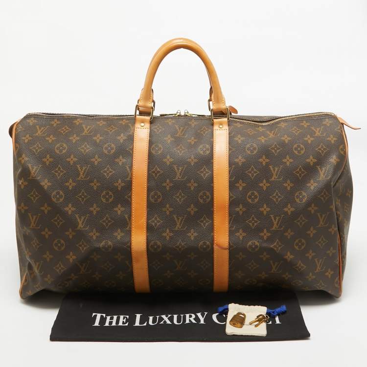 Pre Owned Louis Vuitton Monogram Canvas Keepall 55 Bag