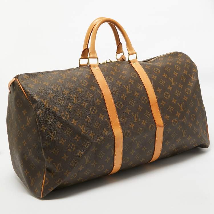 Pre Owned Louis Vuitton Monogram Canvas Keepall 55 Bag