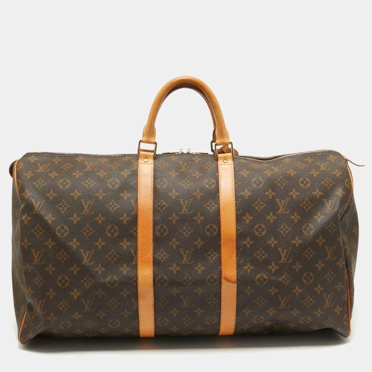 Pre Owned Louis Vuitton Monogram Canvas Keepall 55 Bag