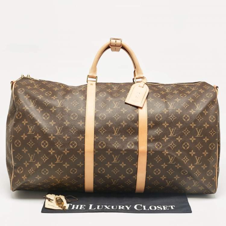 Pre Owned Louis Vuitton Monogram Canvas Keepall Bandouliere 60 Bag