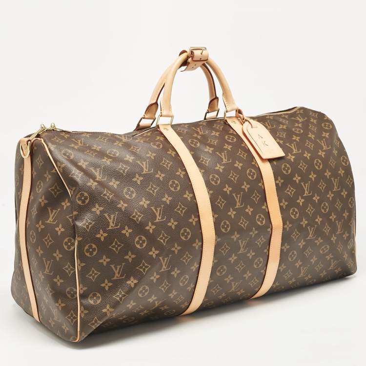Pre Owned Louis Vuitton Monogram Canvas Keepall Bandouliere 60 Bag