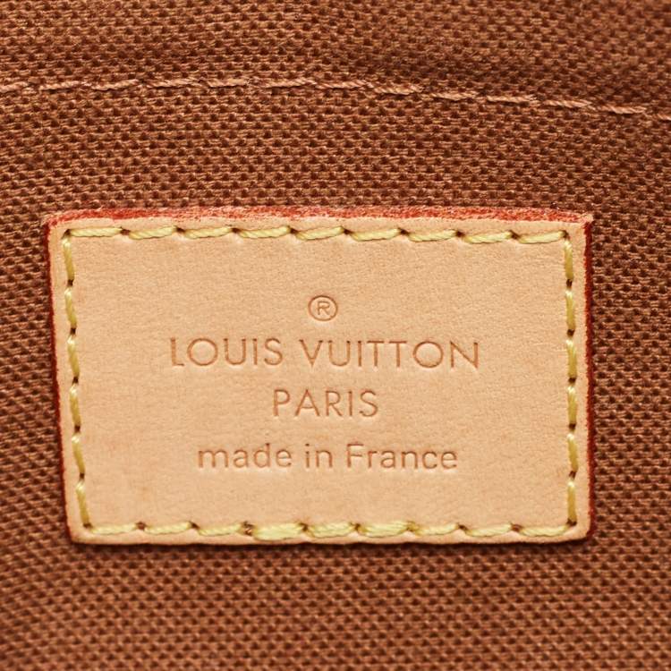 Pre Owned Louis Vuitton Khaki Monogram Canvas Multi Pochette Accessoires Bag