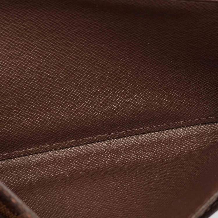 Pre Owned Louis Vuitton Damier Ebene Canvas Sarah Wallet