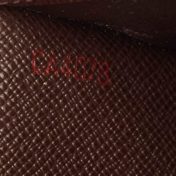 Pre Owned Louis Vuitton Damier Ebene Canvas Sarah Wallet