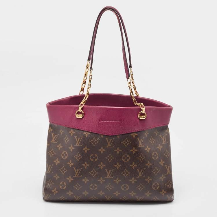 Pre Owned Louis Vuitton Aurore Monogram Canvas Pallas Shopper Tote