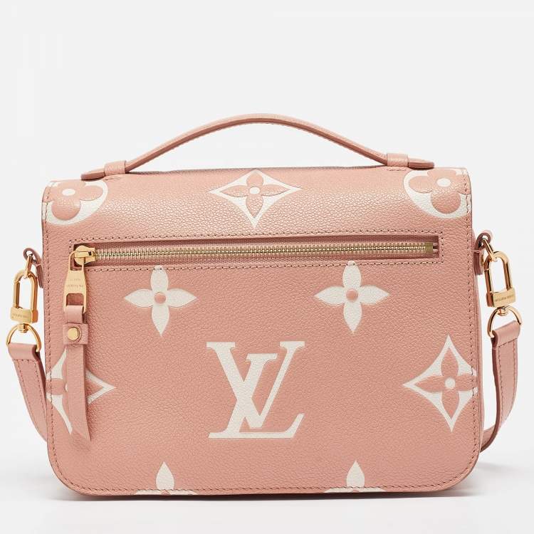 Pre Owned Louis Vuitton Arizona Beige Giant Monogram Empreinte Leather Pochette Metis Bag