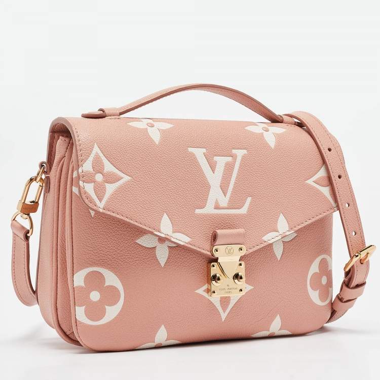 Pre Owned Louis Vuitton Arizona Beige Giant Monogram Empreinte Leather Pochette Metis Bag