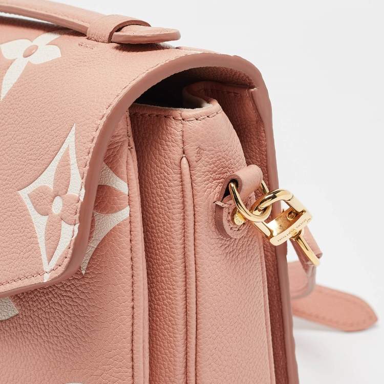 Pre Owned Louis Vuitton Arizona Beige Giant Monogram Empreinte Leather Pochette Metis Bag