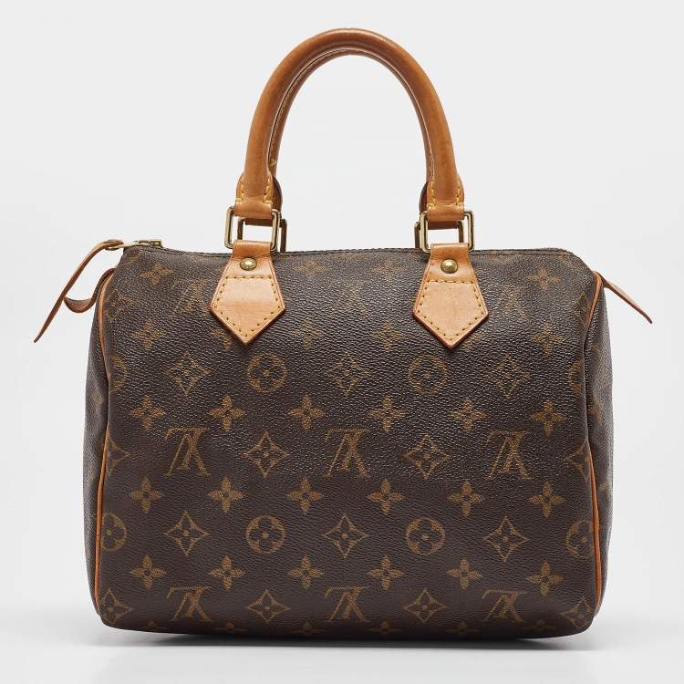 Pre Owned Louis Vuitton Monogram Canvas and Leather Speedy 25 Bag