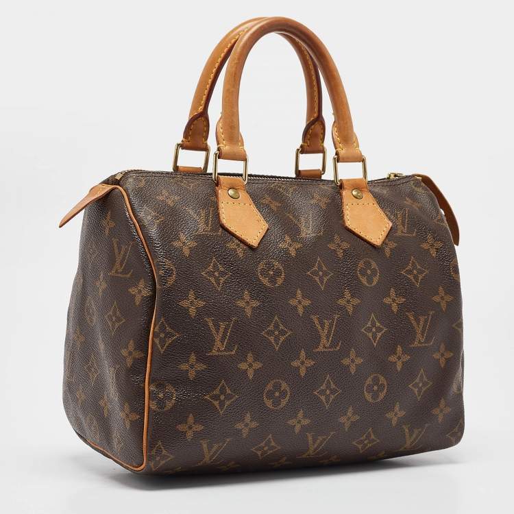 Pre Owned Louis Vuitton Monogram Canvas and Leather Speedy 25 Bag
