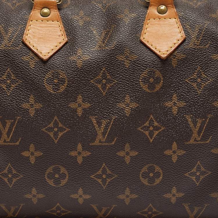 Pre Owned Louis Vuitton Monogram Canvas and Leather Speedy 25 Bag