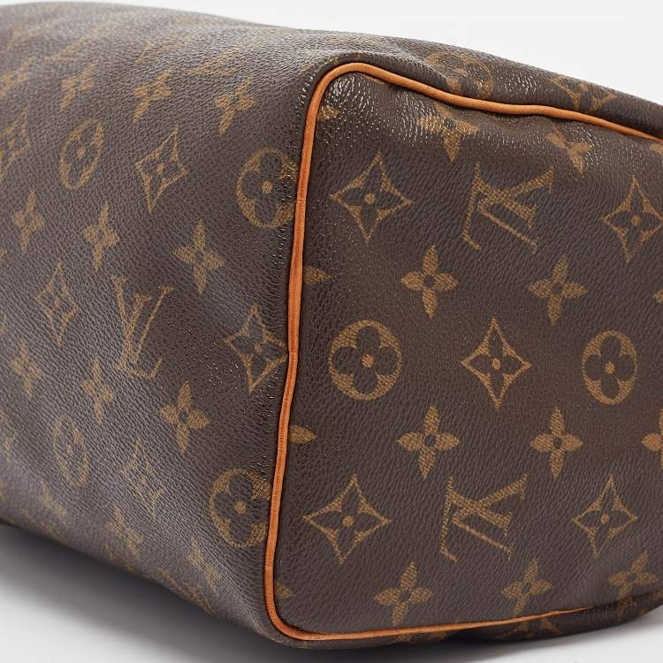 Pre Owned Louis Vuitton Monogram Canvas and Leather Speedy 25 Bag
