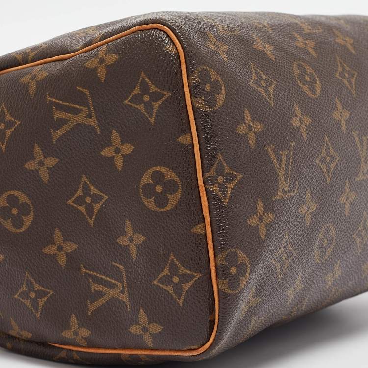 Pre Owned Louis Vuitton Monogram Canvas and Leather Speedy 25 Bag