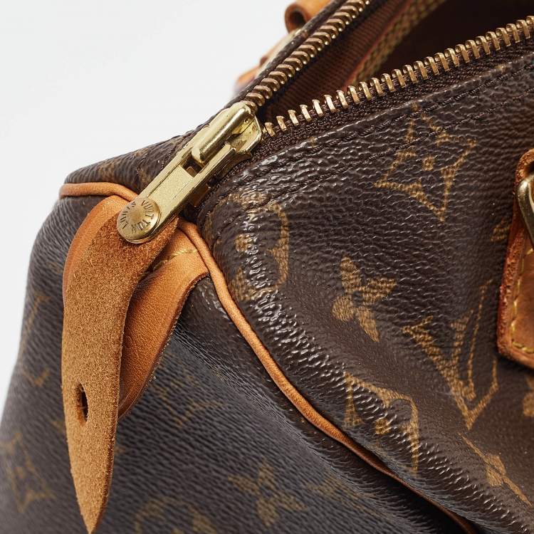 Pre Owned Louis Vuitton Monogram Canvas and Leather Speedy 25 Bag