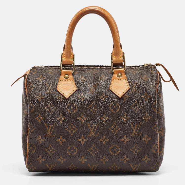 Pre Owned Louis Vuitton Monogram Canvas and Leather Speedy 25 Bag