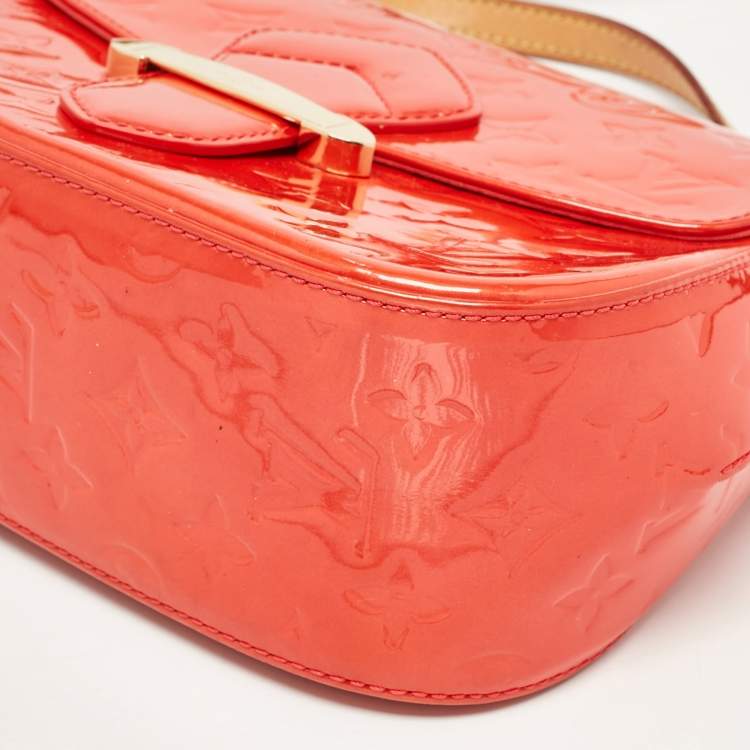 Pre Owned Louis Vuitton Rouge Grenadine Monogram Vernis Bellflower GM Bag