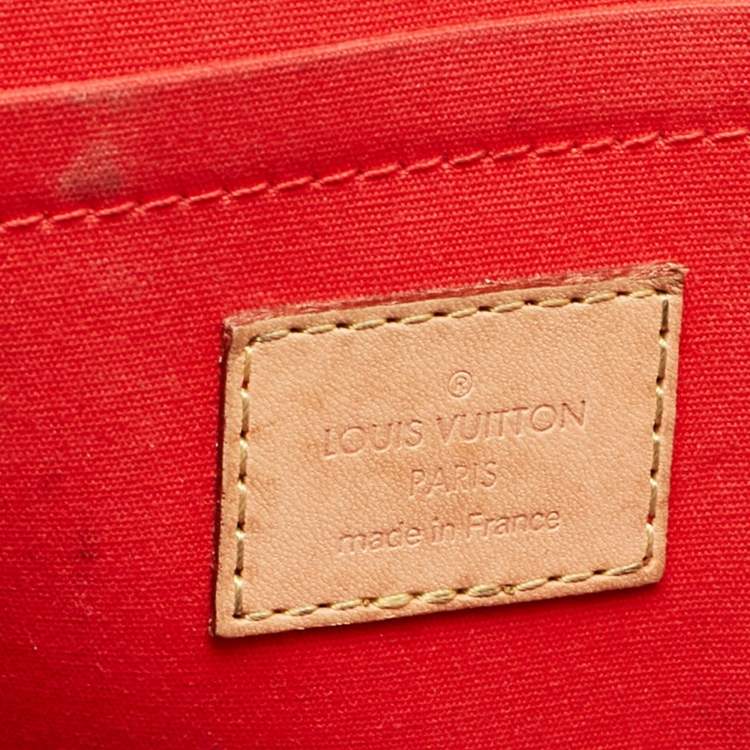 Pre Owned Louis Vuitton Rouge Grenadine Monogram Vernis Bellflower GM Bag