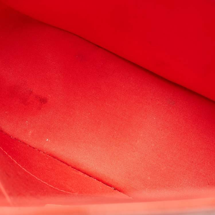 Pre Owned Louis Vuitton Rouge Grenadine Monogram Vernis Bellflower GM Bag