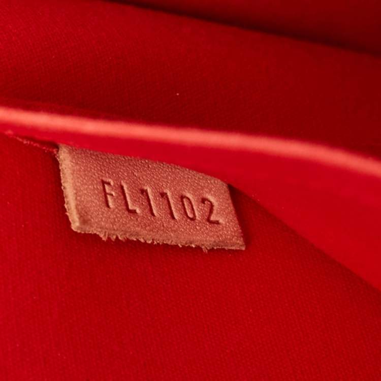 Pre Owned Louis Vuitton Rouge Grenadine Monogram Vernis Bellflower GM Bag