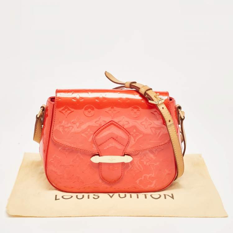 Pre Owned Louis Vuitton Rouge Grenadine Monogram Vernis Bellflower GM Bag