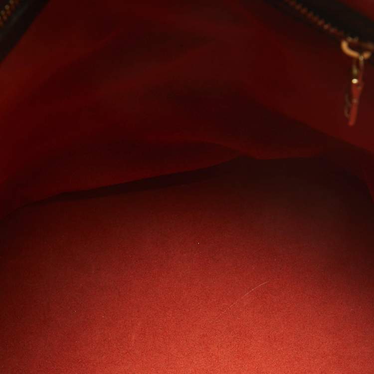 Pre Owned Louis Vuitton Damier Ebene Canvas Marais Bucket Bag