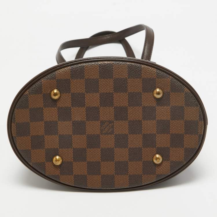 Pre Owned Louis Vuitton Damier Ebene Canvas Marais Bucket Bag