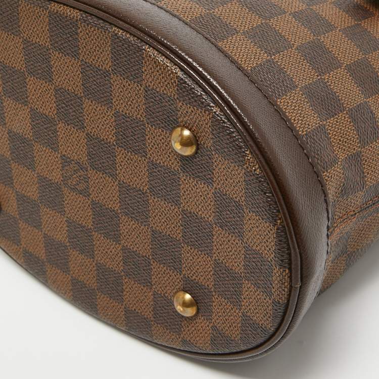 Pre Owned Louis Vuitton Damier Ebene Canvas Marais Bucket Bag