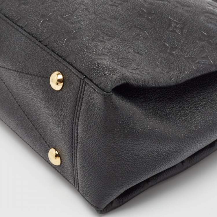 Pre Owned Louis Vuitton Black Monogram Empreinte Leather Surene MM Bag